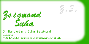 zsigmond suha business card